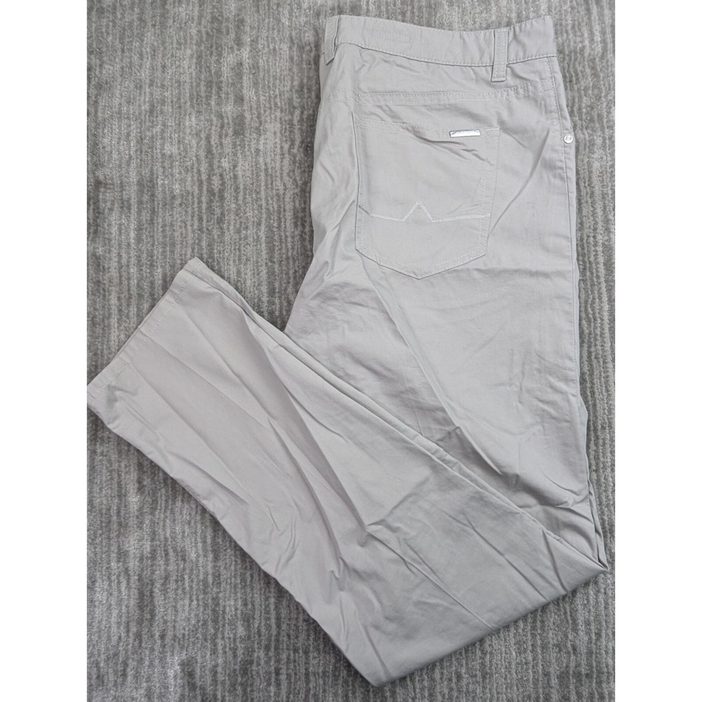 Alberto Stone Ceramica Dress Pants Mens 42x33 Gray Modern Fit Straight Leg